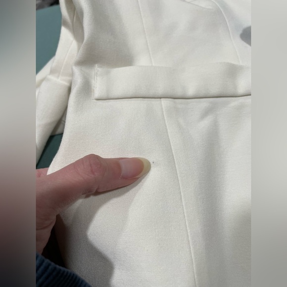 Vintage Eliza J White Blazer Jacket 3/4 Sleeve Minimalist Career Office Size M - Picture 15 of 16